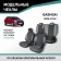 Auto-Chekhls for Nissan Qashqai, 2006-2013, black eco-leather/suede black rhombus