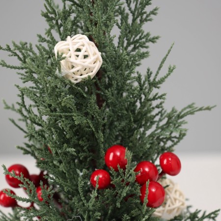 Christmas tree decor "with berries and balls, in the bag" 27x10 cm-1