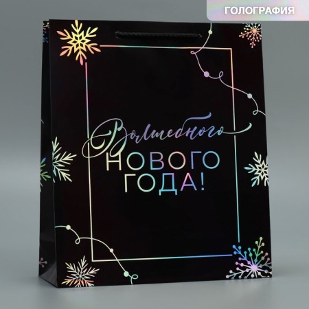 Package Holographic Vertical “Magic”, 26 x 32 x 9 cm, New Year-1