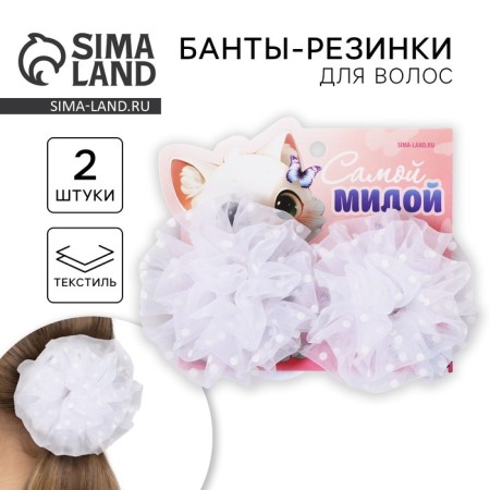 Hair bow "the most sweet" kitten, school, 2 pcs.