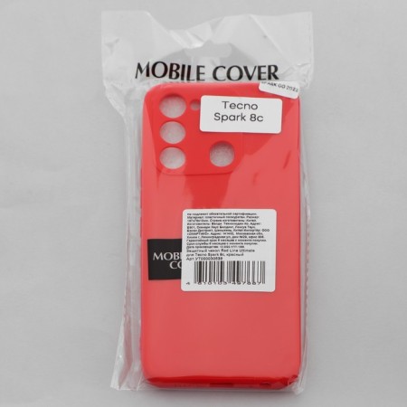 Red Line Ultimate case for Tecno Spark 8c, silicone, red-3