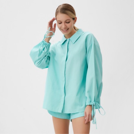 Female set (blouse, shorts) minku: casual collection mint color, river 44-2