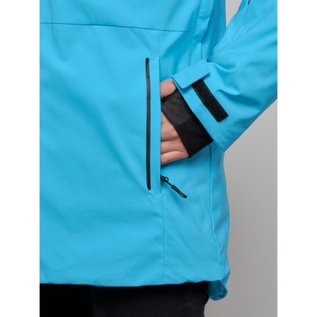 Ski jacket female, size 42, blue color-4