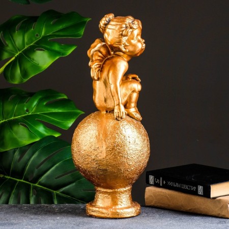 Figure "Elfin on the Ball" bronze 18x18x40cm-1