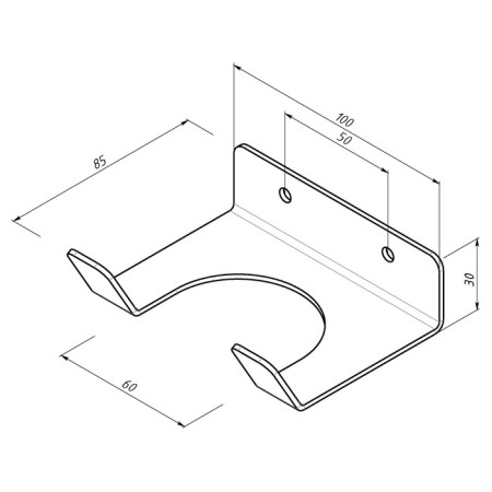 Holder for storage of garden inventory, wall, black-9