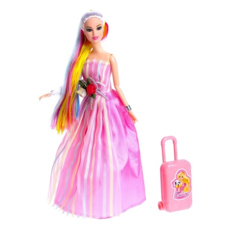Carbonnic-model “Kira” doll in a dress, with accessories, mix-3
