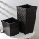 Kashpo for flowers with a “rattan” insert, insert 4.9 liters, brown color