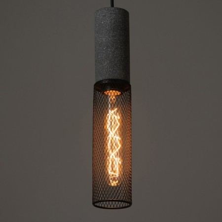 Lamp Bayerlux "Satus" E27 40W gray 6x6x33-130 cm-3