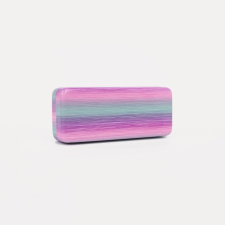 Glasses for glasses, cracker, length 16 cm, pink/green color