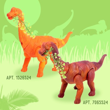 Dinosaur "Brachiosaurus Gravoyadnaya", works from batteries, lays eggs, with a projector, color orange-8