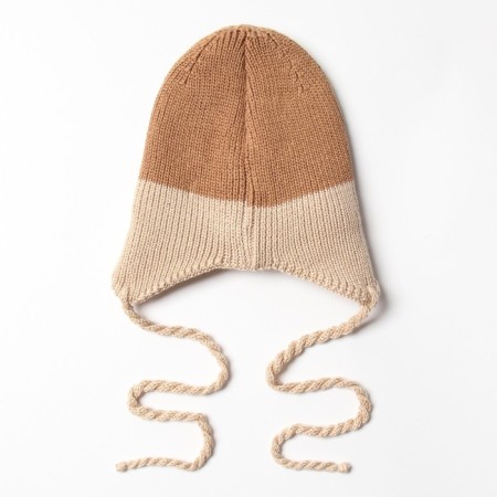 Children's hat minku rr 46-48, brown/beige color-2