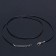 Rubber, non -floor lace, 55cm, d = 1.5 mm, black color in silver