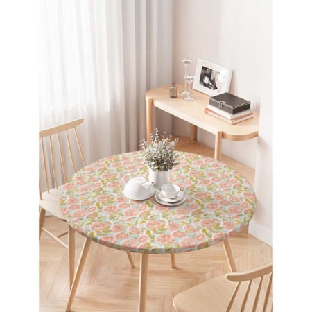 Tables on the table "Inspiration", round, oxford, elastic band, size 120x120 cm, diameter 75-100 cm-2
