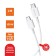 Gopower GP20TT, Type-C-Type-C, 100W, 1 m, data transfer, nylon, white