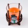 Aromatic candle in a glass on the stand "Snowman", 10x9.5x9 cm, orange