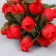 Flowers for decorating "Rose Blanca" red 1 bouquet = 12 colors 10 cm