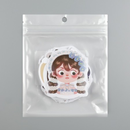 Stickers Plastic "Model Girls" set 60 pcs 10x12 cm-3