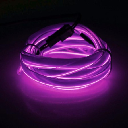 CARTAGE neon thread for lighting salon, feeder 12 V, 2 m, purple power adapter