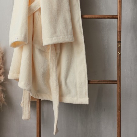 Tainted female bathrobe SL Home: Basic "Aivori", size S, 100% cotton, 420 g/m2-6