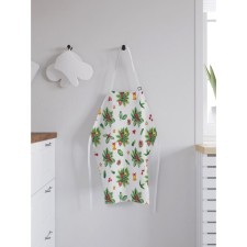 Apron of a kitchen with a photo print “Bouquet with Omela”, adjustable, size OS