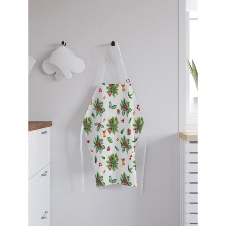 Apron of a kitchen with a photo print “Bouquet with Omela”, adjustable, size OS