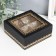 Casket tree with divisions "Patterns" black with gold 18x18x7.5 cm