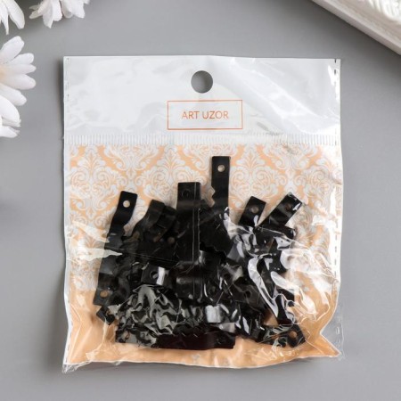Tough suspension for paintings, photo frames metal (set 40 pcs) black 4x0.5 cm-4