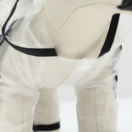 Commentary raincoat for dogs, 4xl river (DS 50, OG 76.5, Osh 56 cm, weight 26-40 kg), transparent-5