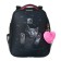 School backpack 38 x 30 x 16 cm, ergonomic back, stavia "cat", black