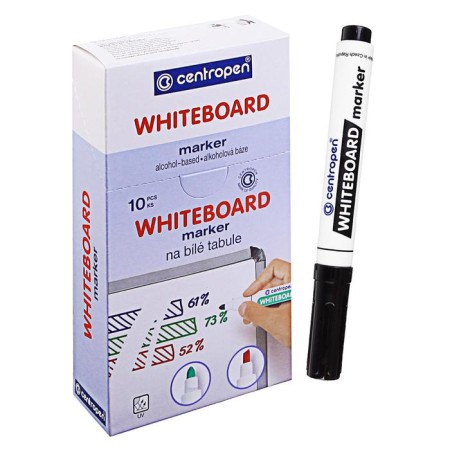 Board marker, centropen 8569, bullet/mowed, 1.5-5.0 mm, black