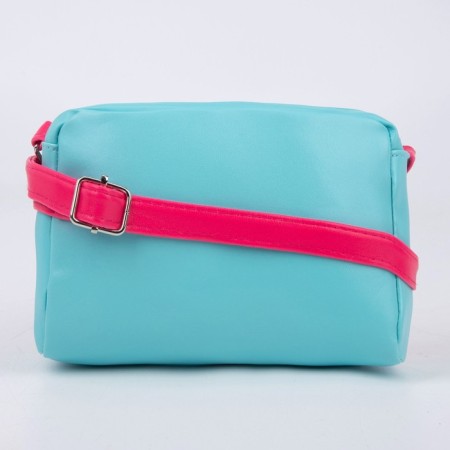 Children's bag for a girl "Rabbit with a toy" from eco-leather, on a strap, 15x12x3 cm-6