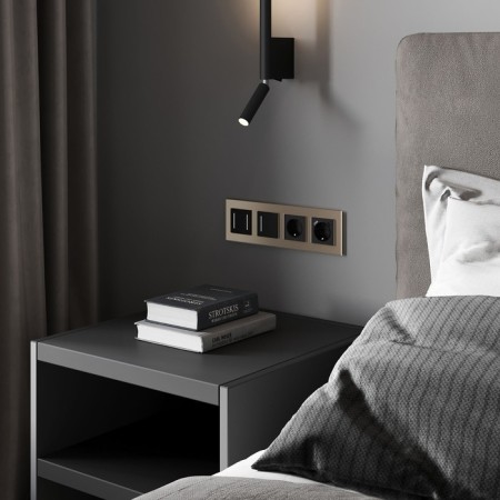 Single switch single -clavy with backlight (black) W4512008-1