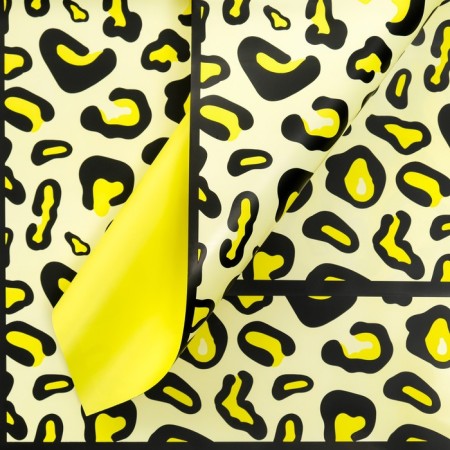 Matte, bilateral film, "leopard", light saluta, 0.57 x 0.57 m