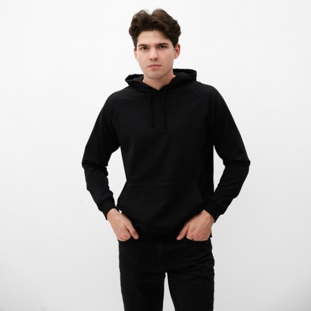 Men's sweatshirt with a hood Mist Men’s Casual Size 52, black-2