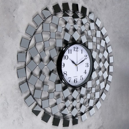 Watching clock, series: openwork, "Mirror figures", D-70 cm-1