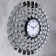 Watching clock, series: openwork, "Mirror figures", D-70 cm