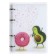 Notebook on rings, 80 sheets in the cell "avocado and donut", plastic cover, foil embossing, shift unit 70 g/m2