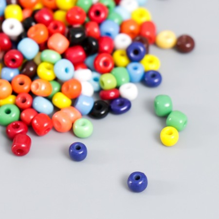 Round beads 6/0 "Multi-colored" 20 g (+ /- 2g)-1