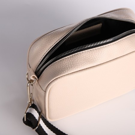 Women's bag over the shoulder, Textura, small size, beige color-5