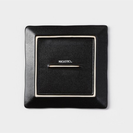 Porcelain dish for supply to Magistro Pietra Lunare, 16 × 16 cm, black color-3