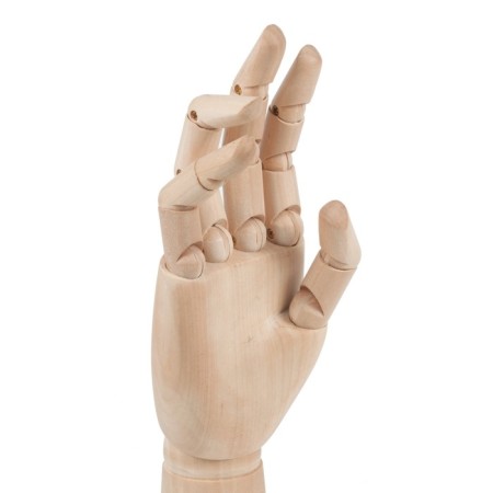 Wooden figure "Anatomical details: left male hand", height 30 cm, brauberg-4