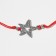 Bracelet "New Year" Santa with spruce, star, red color with silver, 6cm
