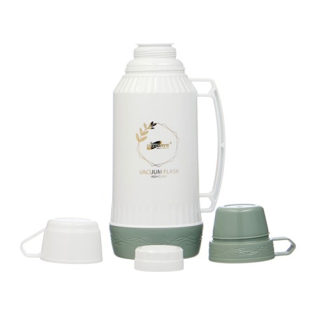 Thermos 1.8 l, with a glass flask, retains heat 12 hours, with a mug, green-2