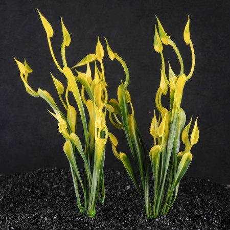 Set of artificial plants for aquarium (2 pcs), 24 cm