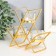Climber metal, glass for 3 candles "intersections" d-4.5 cm gold 14x6x16 cm