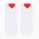 Women's socks, white/heart, size 35-37