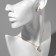 Set of 5 objects: earrings (4 pairs), a pendant “minimal” heart, color gold, 40 cm