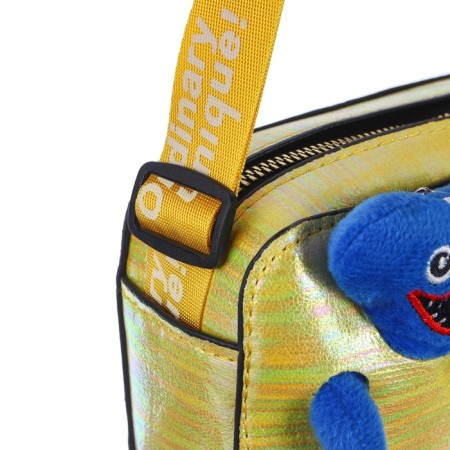 Belch Bag with lightning, 6x11x13 cm, adjustable belt, yellow mix-8