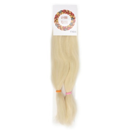 Zumba Kanecalon is monophonic, corrugated, 60 cm, 100 g, blond color (#KHB613)-2