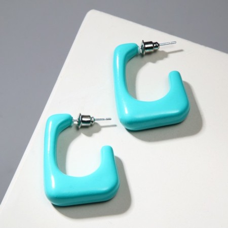 Acryl Earrings "Trend" frame, sea color-1